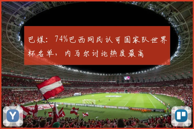 巴媒：74%巴西网民认可国家队世界杯名单，内马尔讨论热度最高